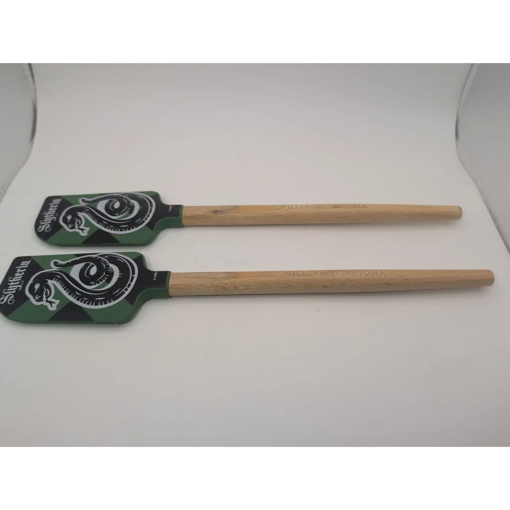 Williams Sonoma Harry Potter Slytherin Silicone Spatulas Wooden Handle 12.5